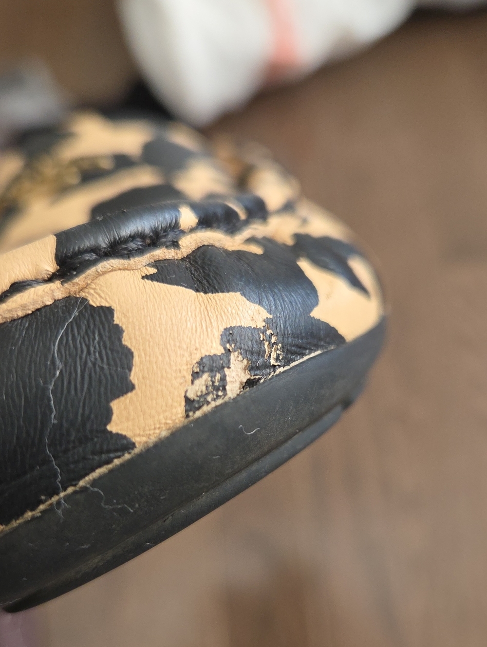 COACH Leopard-Print Leather Driving Loafers in Black and Beige - Picture 15 of 16